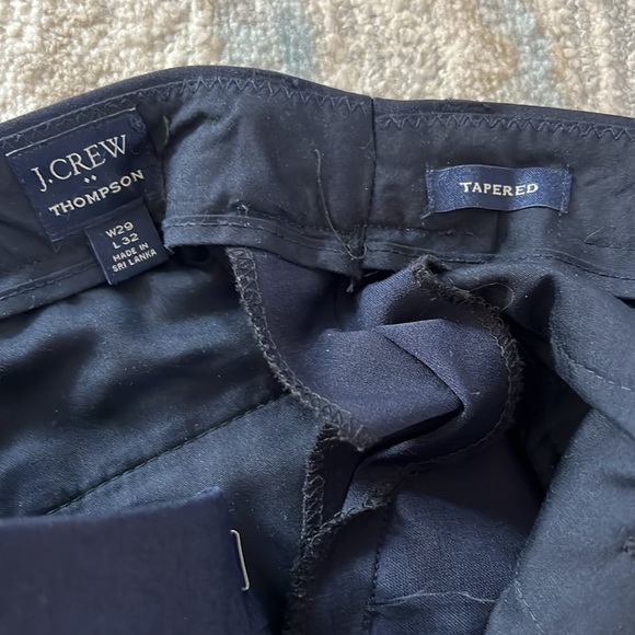 J. Crew Thompson dress work office pants 29x29 navy blue good used condition - Picture 4 of 7